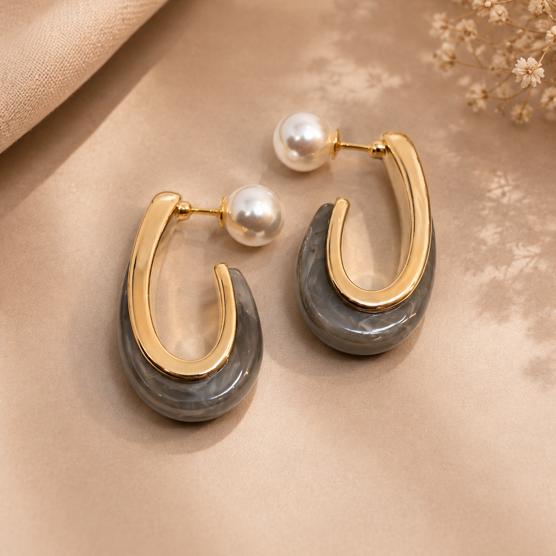 Smoke Hoop Earrings