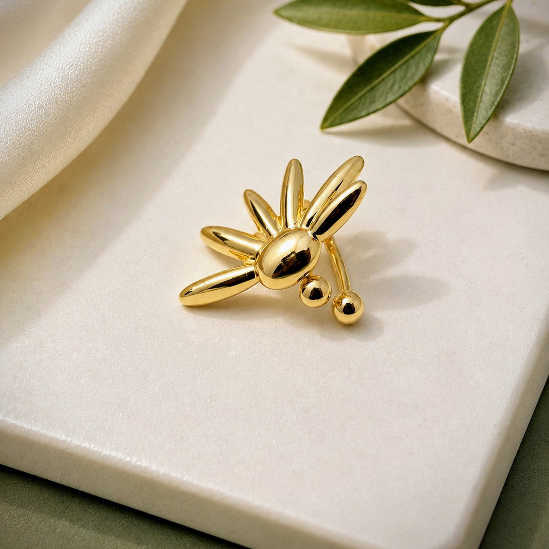 Sunburst Dome Cuff Earrings