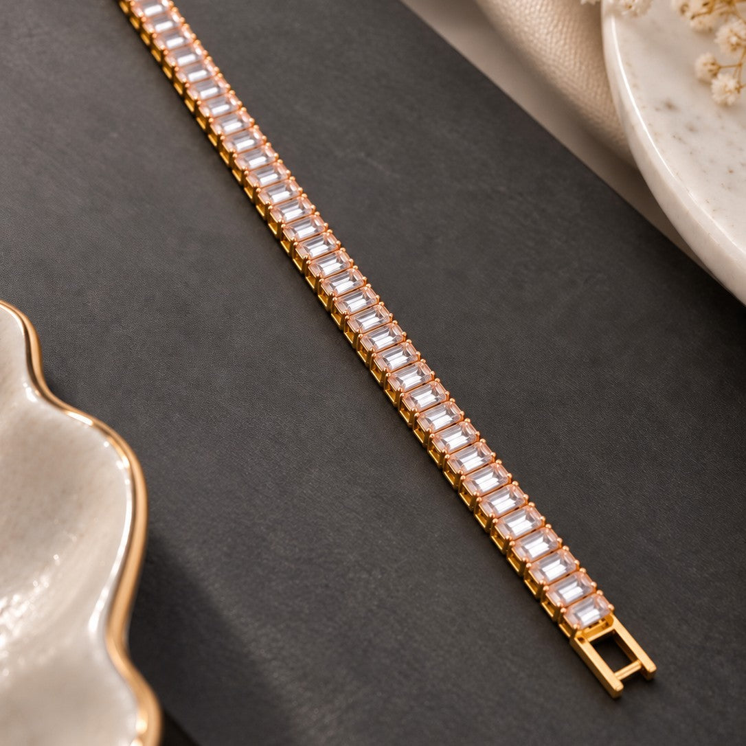 Baguette Cut Tennis Bracelet