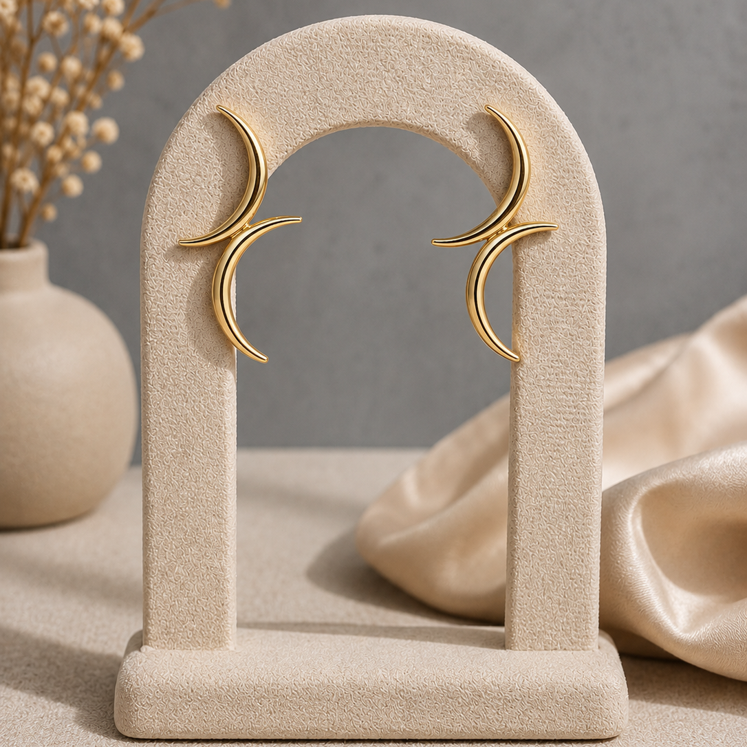 Double Crescent Earrings