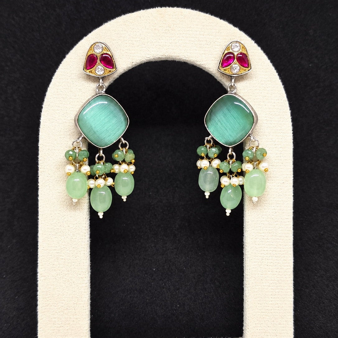 Kundan Floral Pearl Fringe Choker Necklace