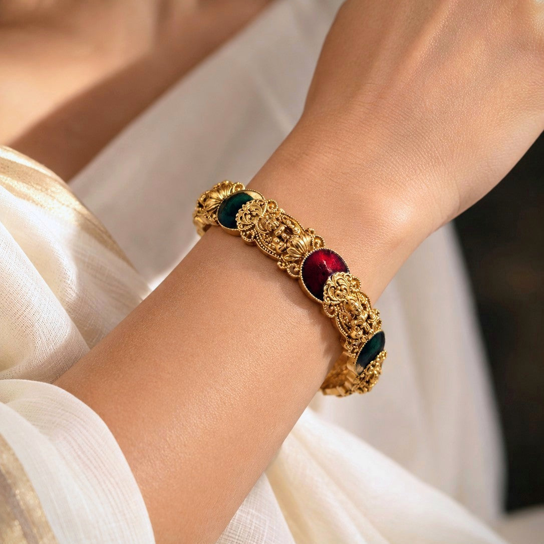 Ornate Temple Medallion Bangle