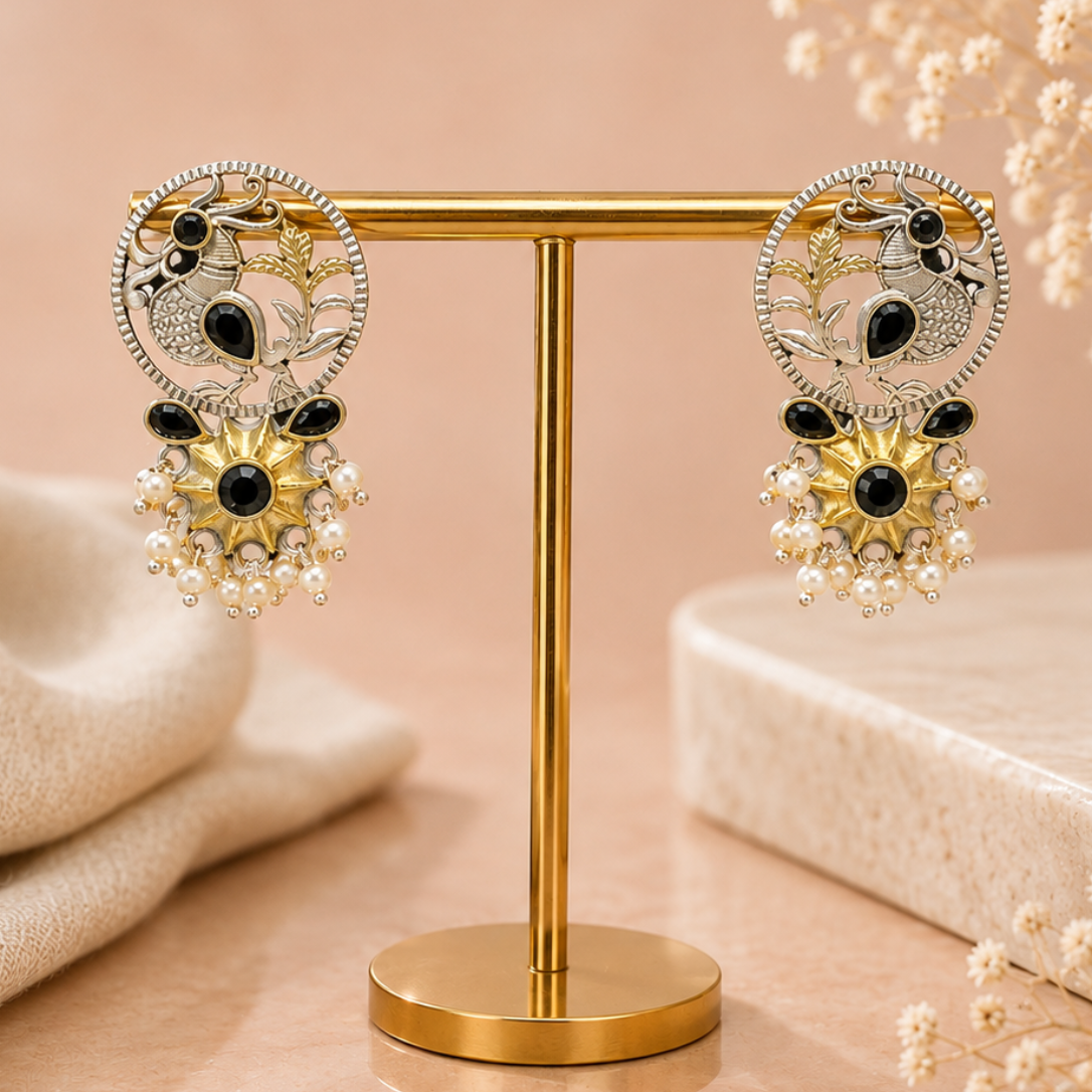 Peacock Sunburst Earrings
