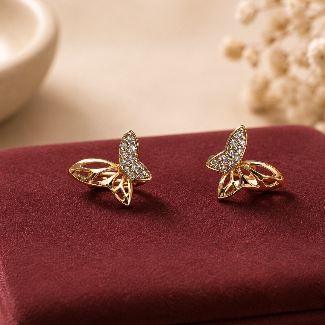 Butterfly Pave Earrings