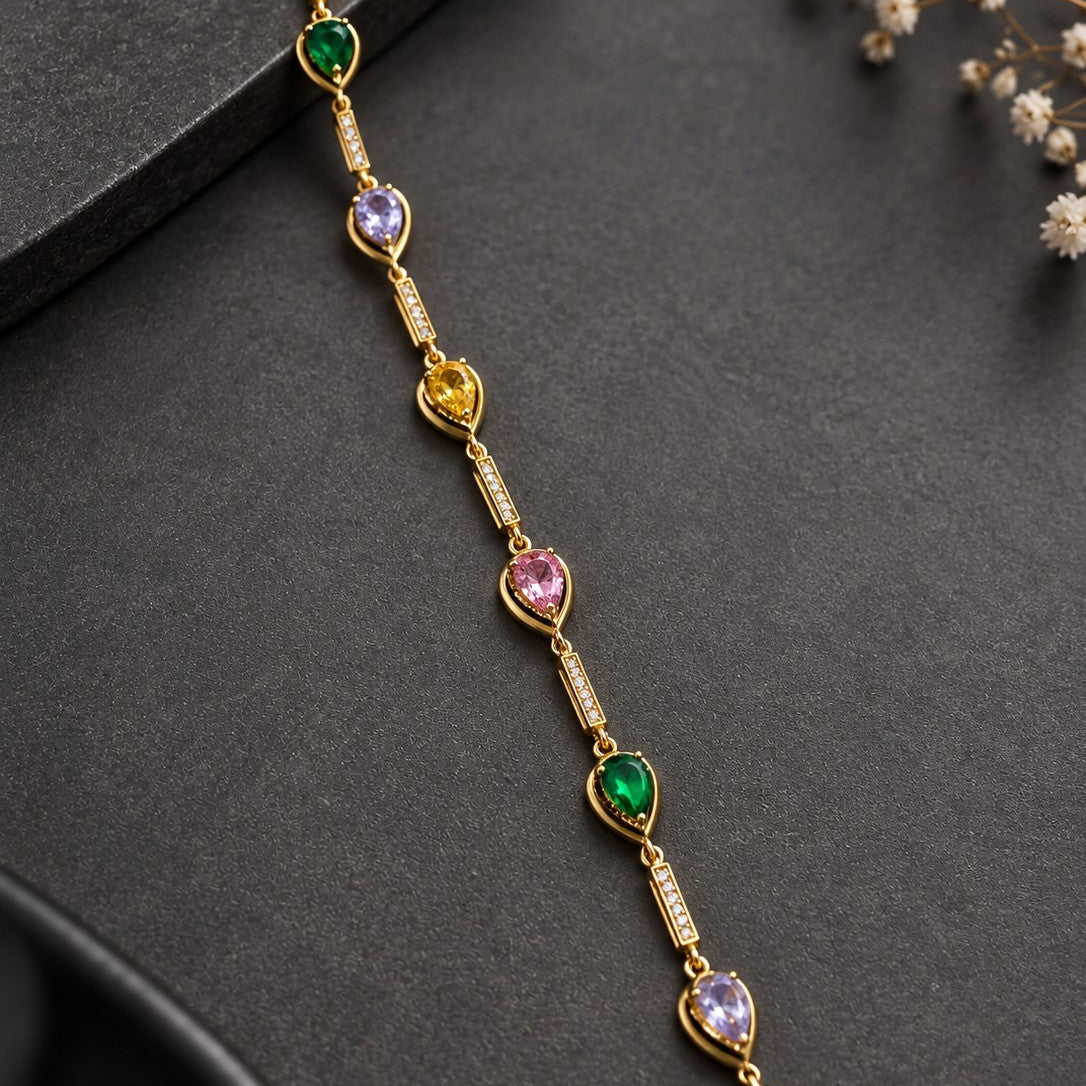 Multi Color Pear Bracelet