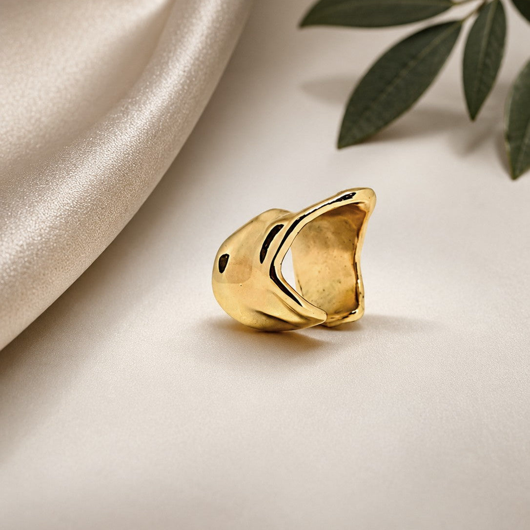 Molten Gold Cuff Earrings