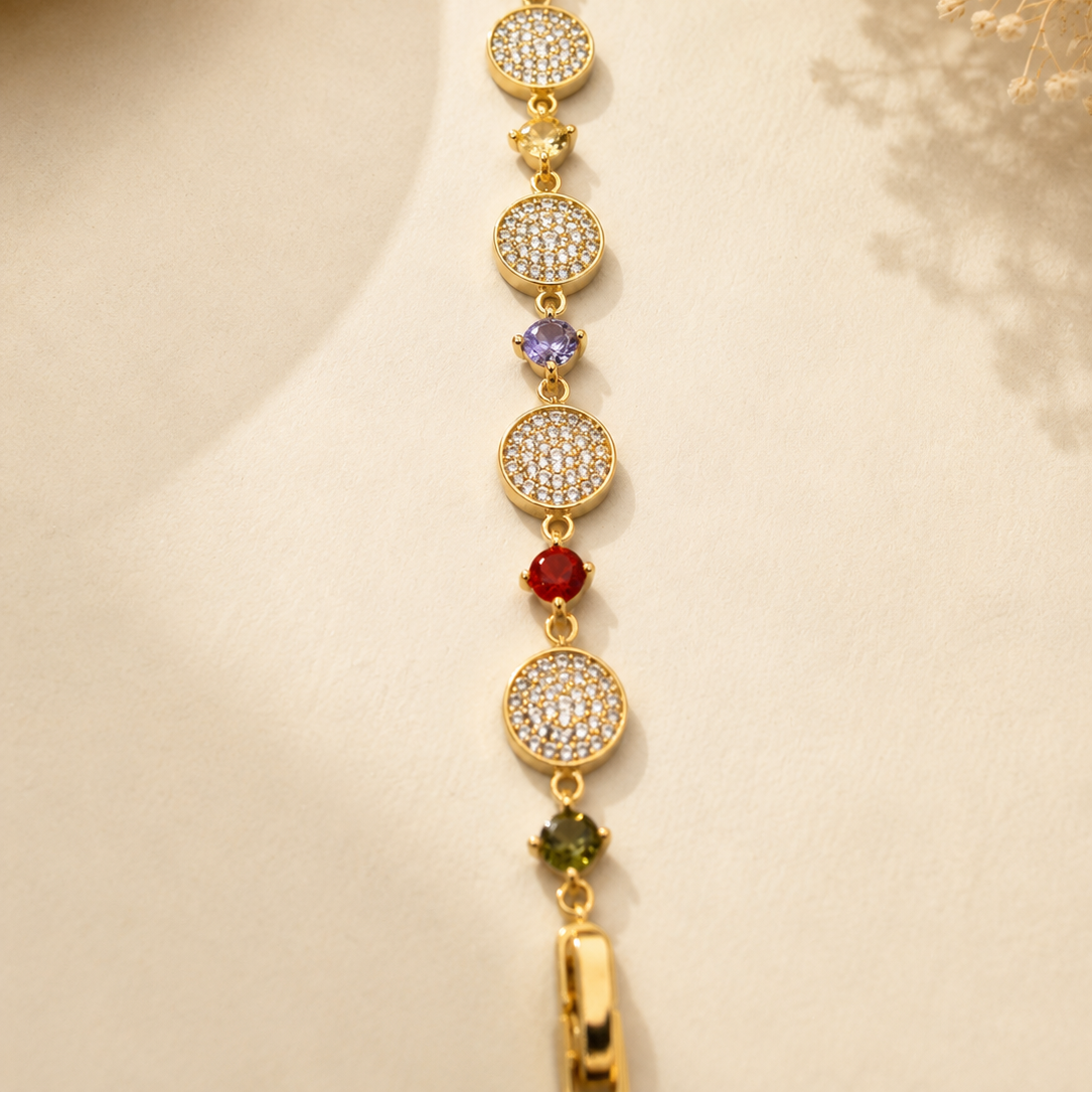 Rainbow Disc Bracelet