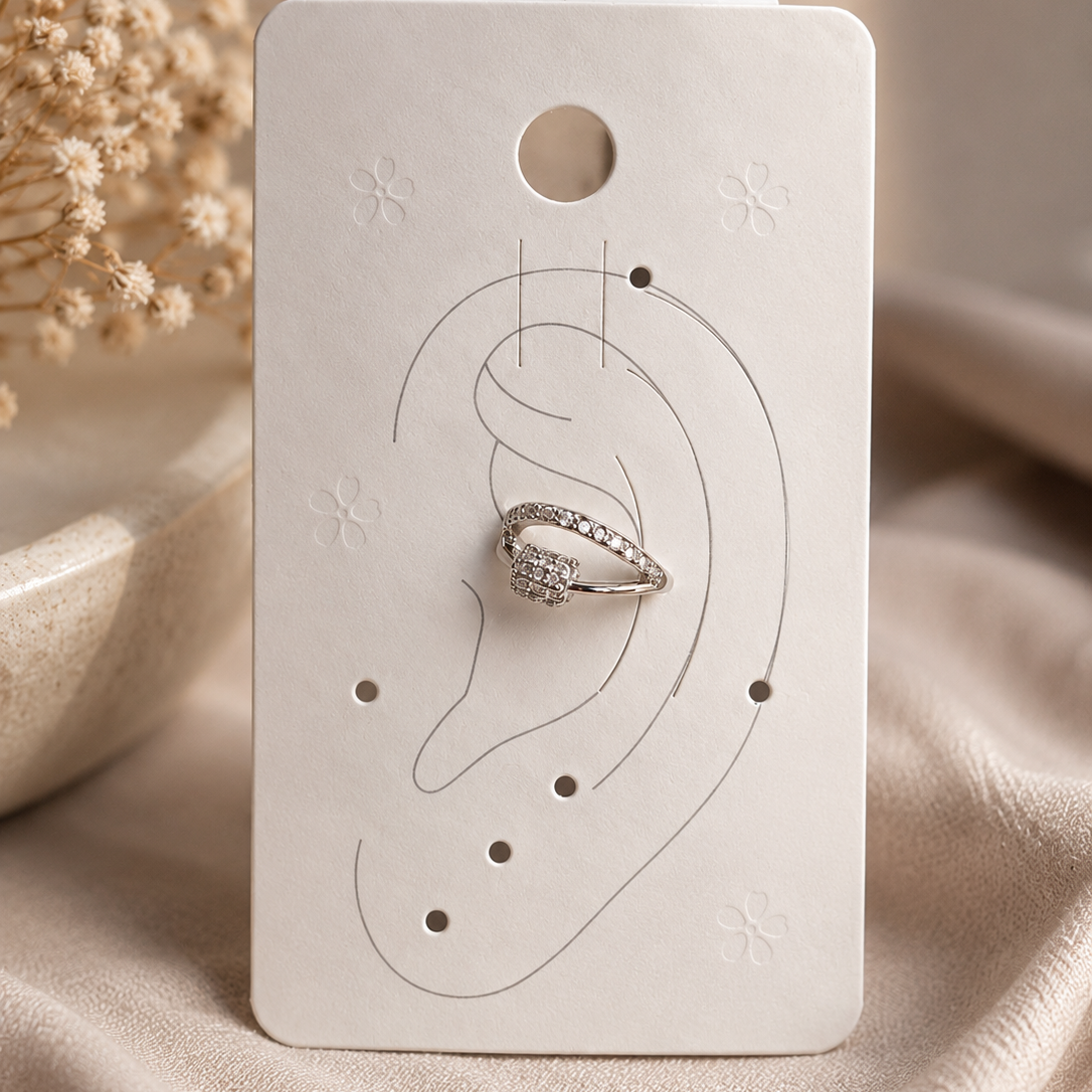 Wave Cluster Cuff Earrings