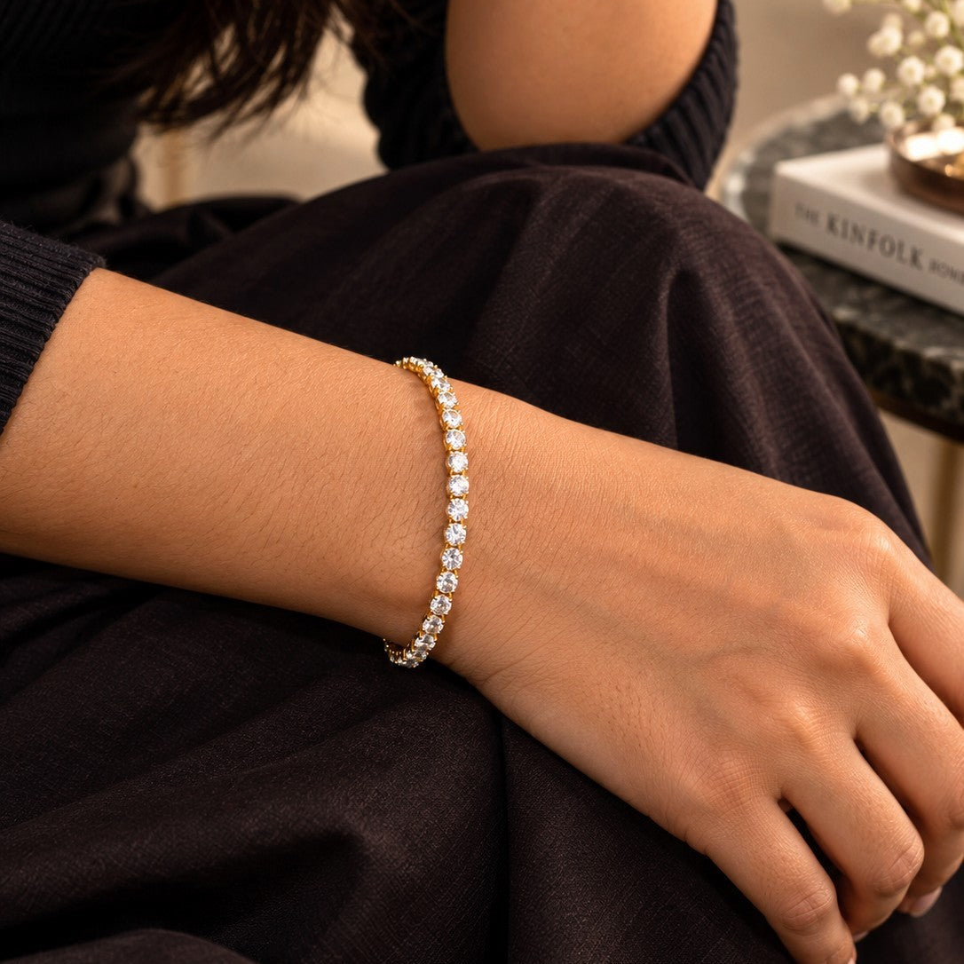 Round Stone Tennis Bracelet