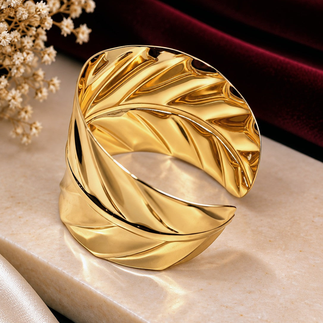 Leaf Wrap Cuff Bracelet