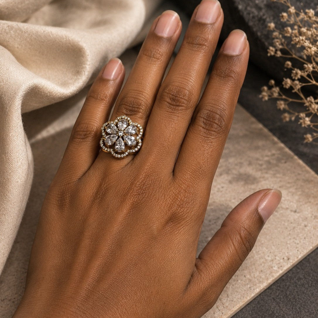 Floral Cluster Ring