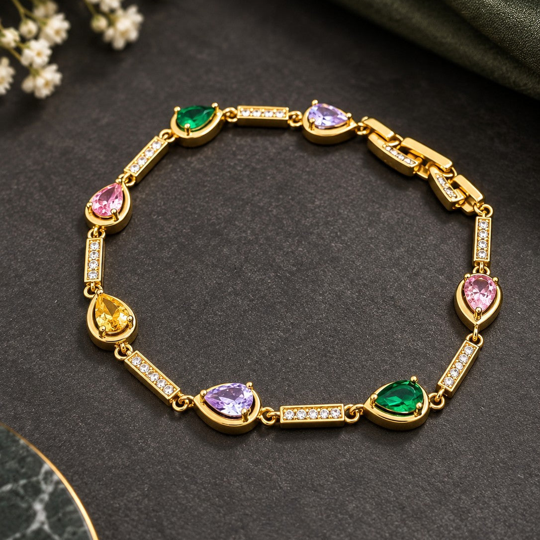 Multi Color Pear Bracelet
