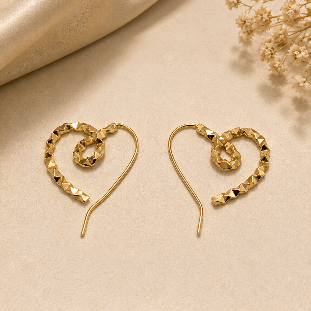 Heart Coil Earrings