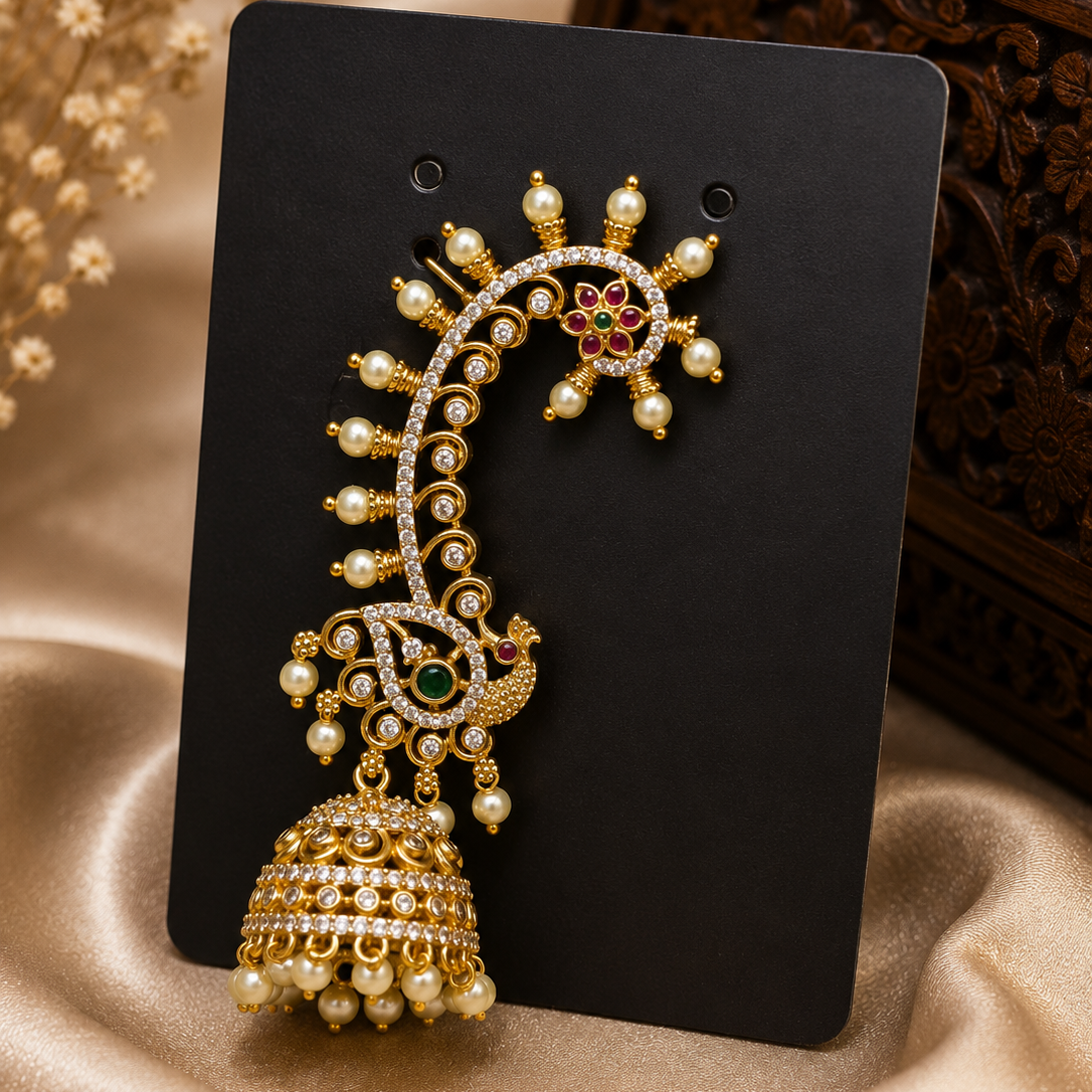 Ear Cuff Jhumka Earrings