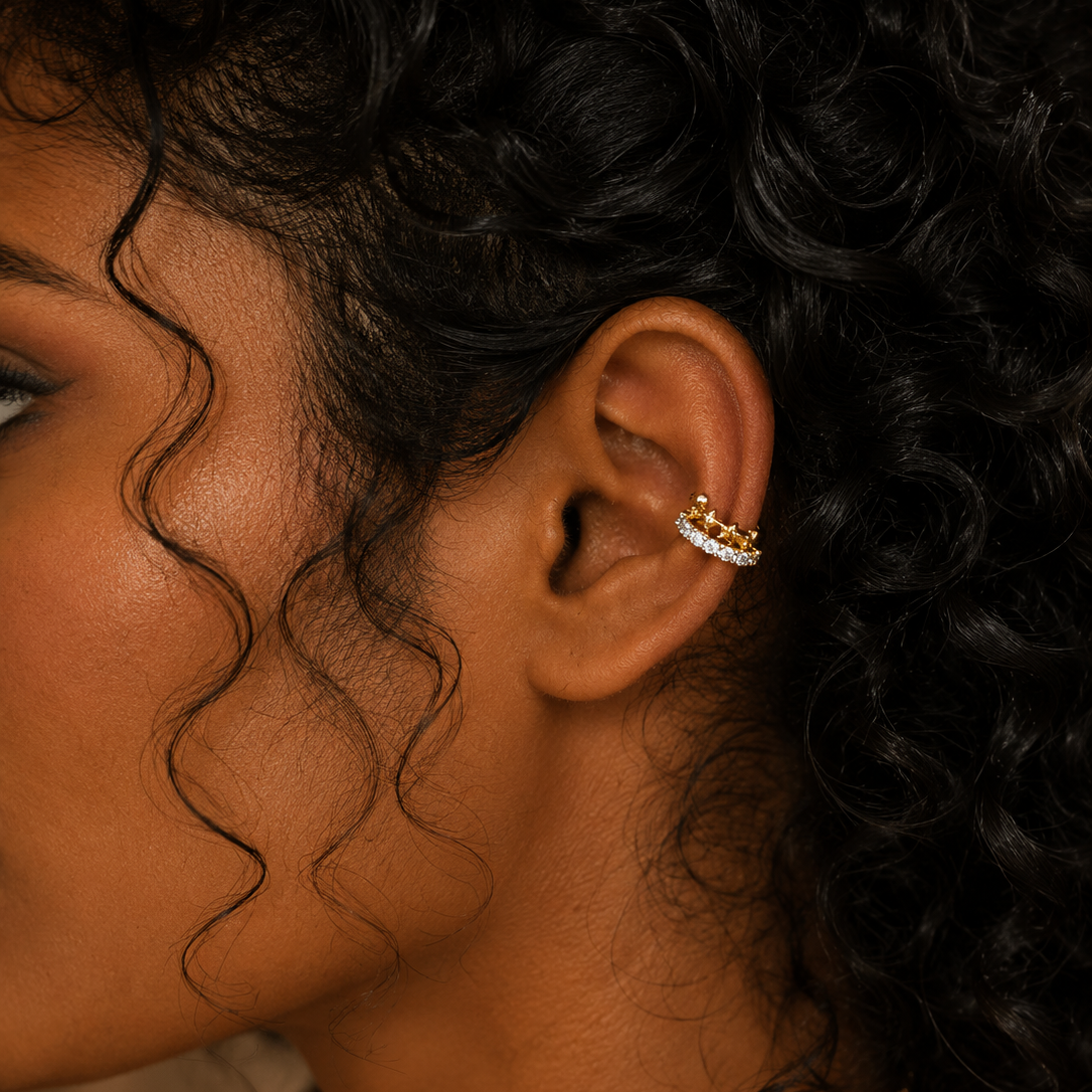 Star Row Cuff Earrings