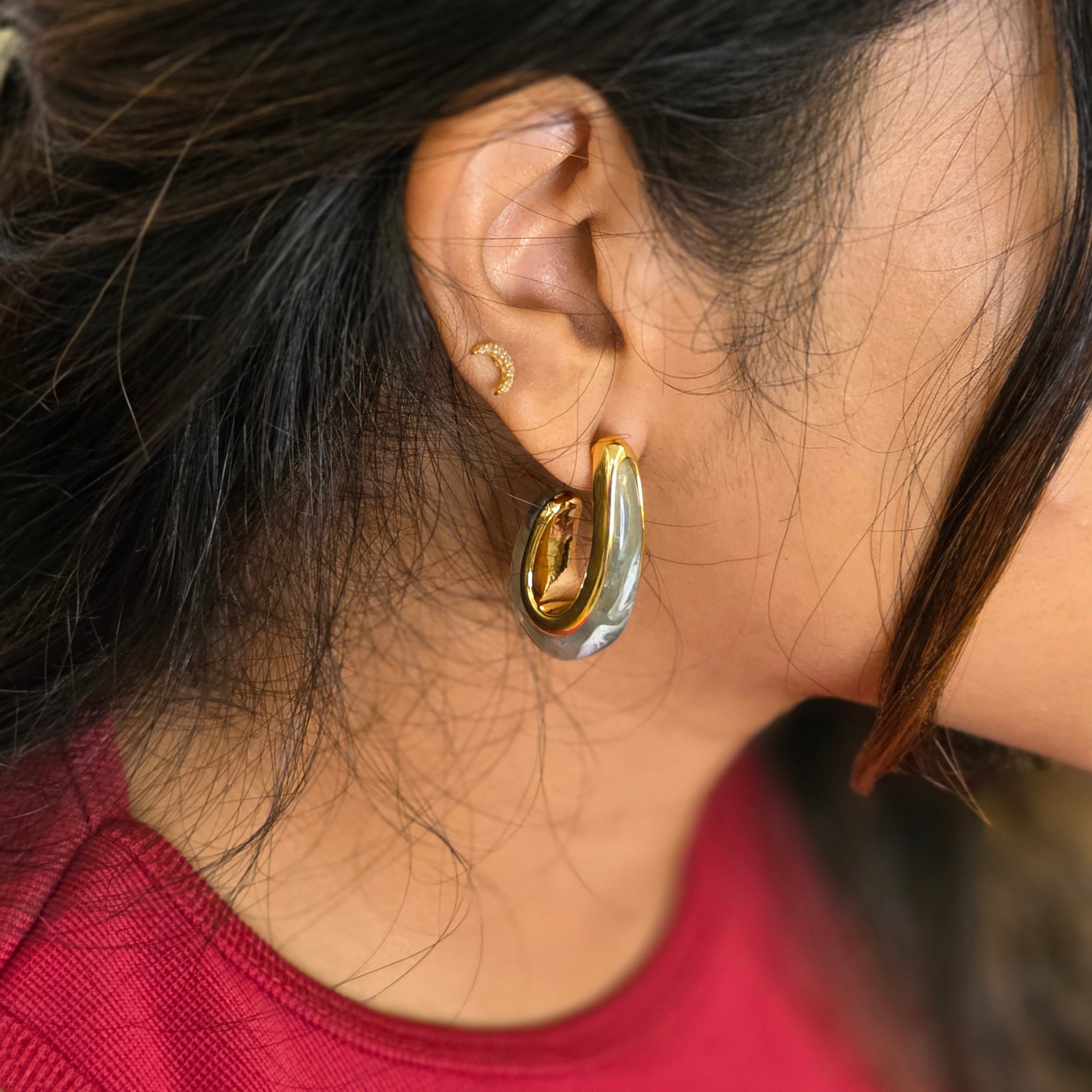 Smoke Hoop Earrings