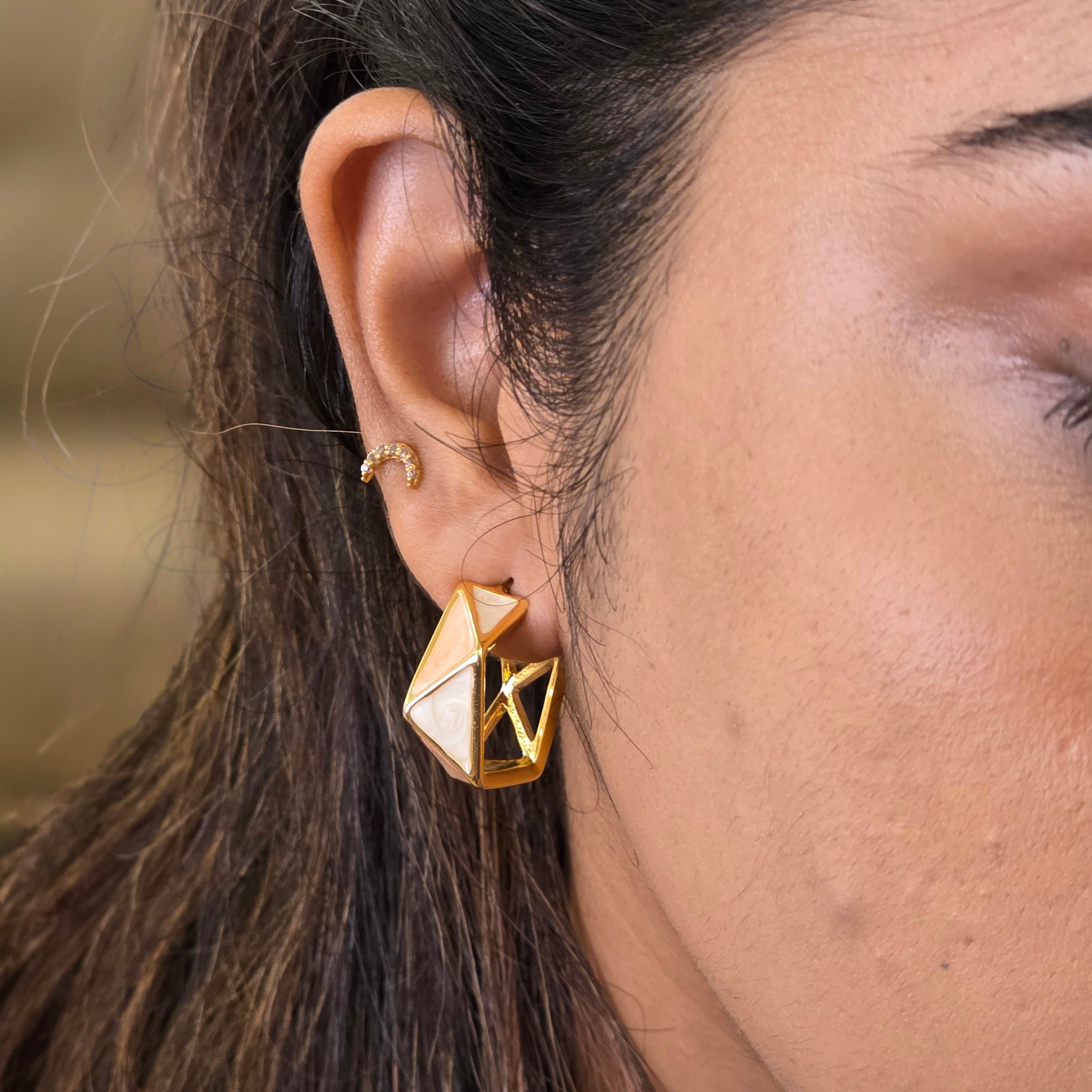 Facet Hoop Earrings