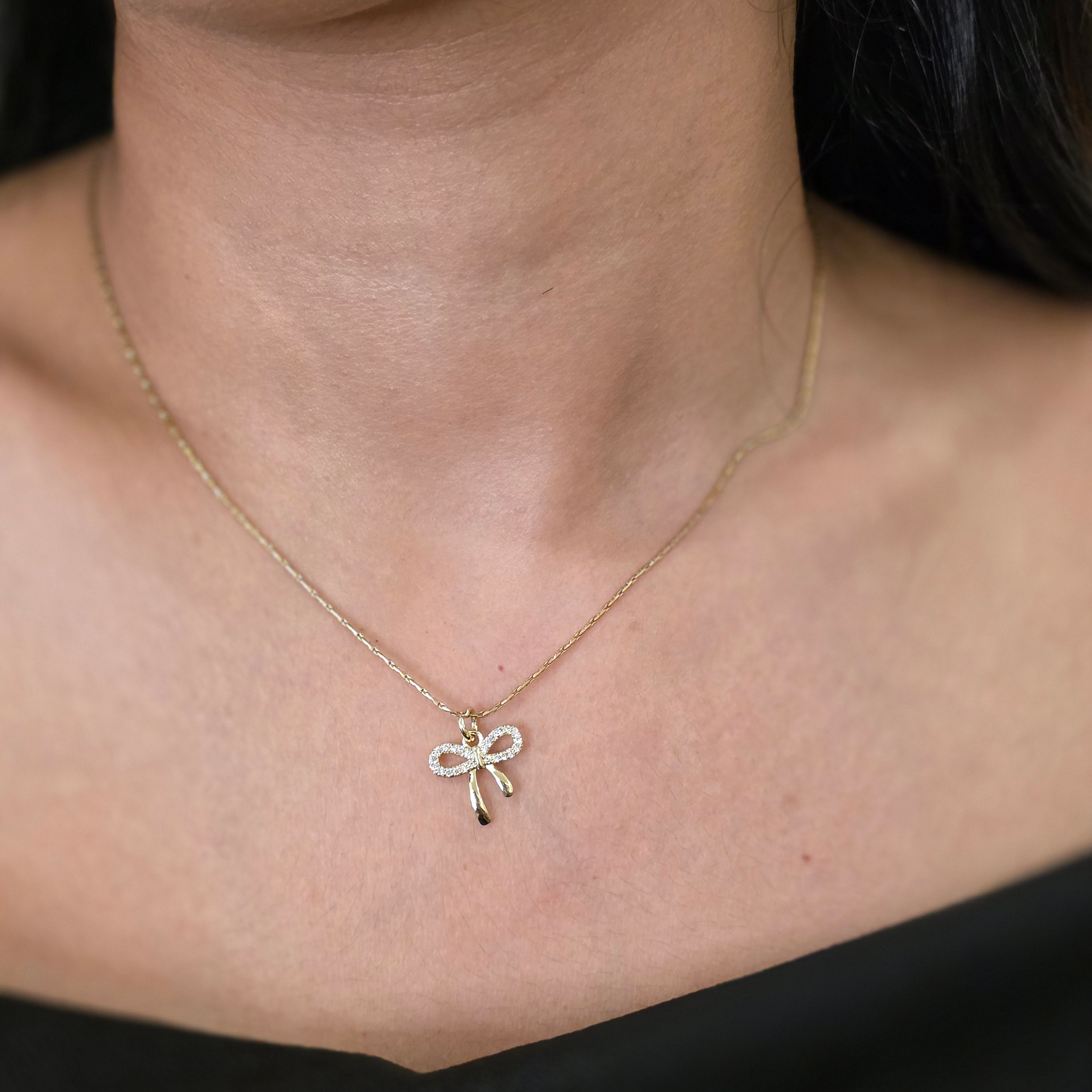 Bow Charm Necklace