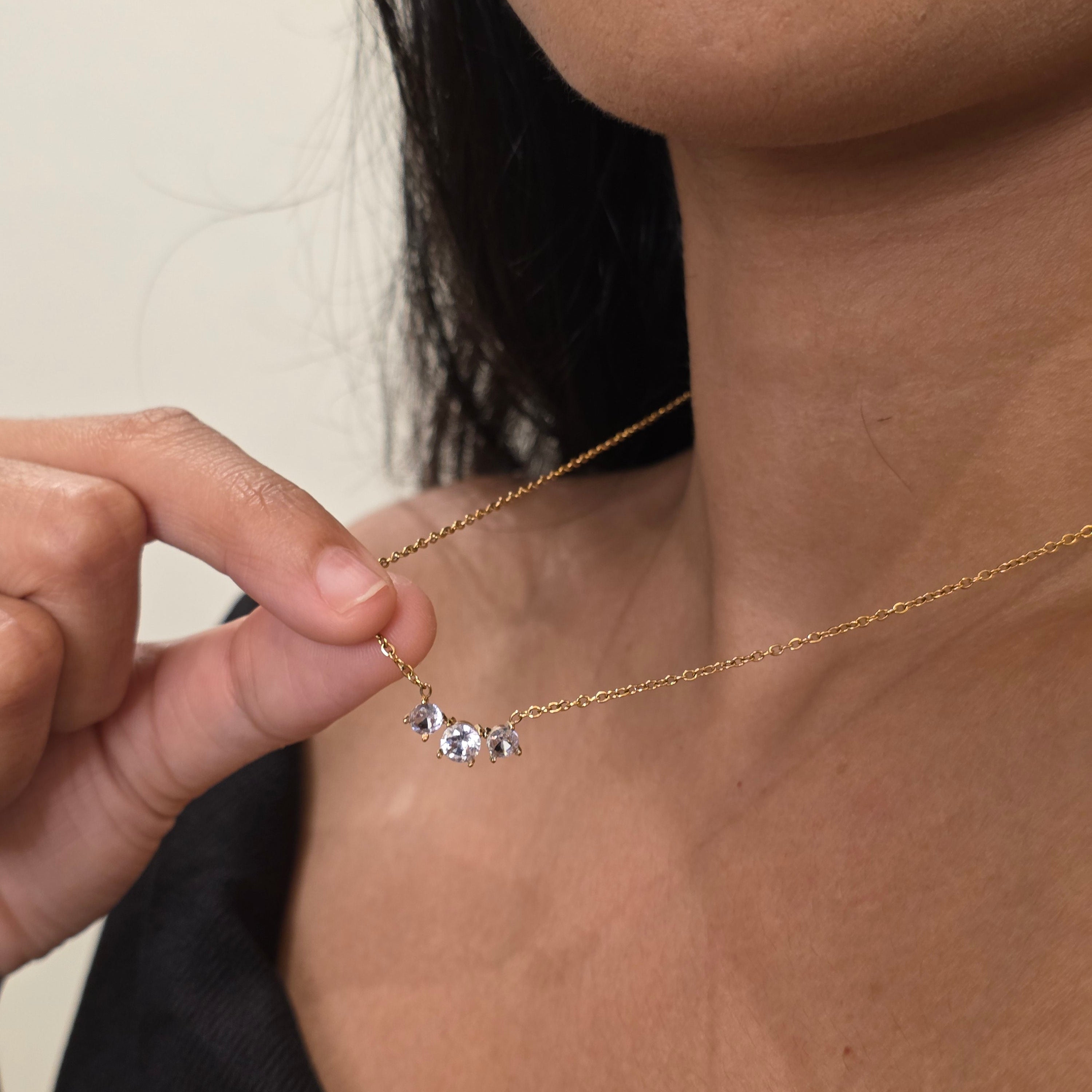 Trio Stone Necklace