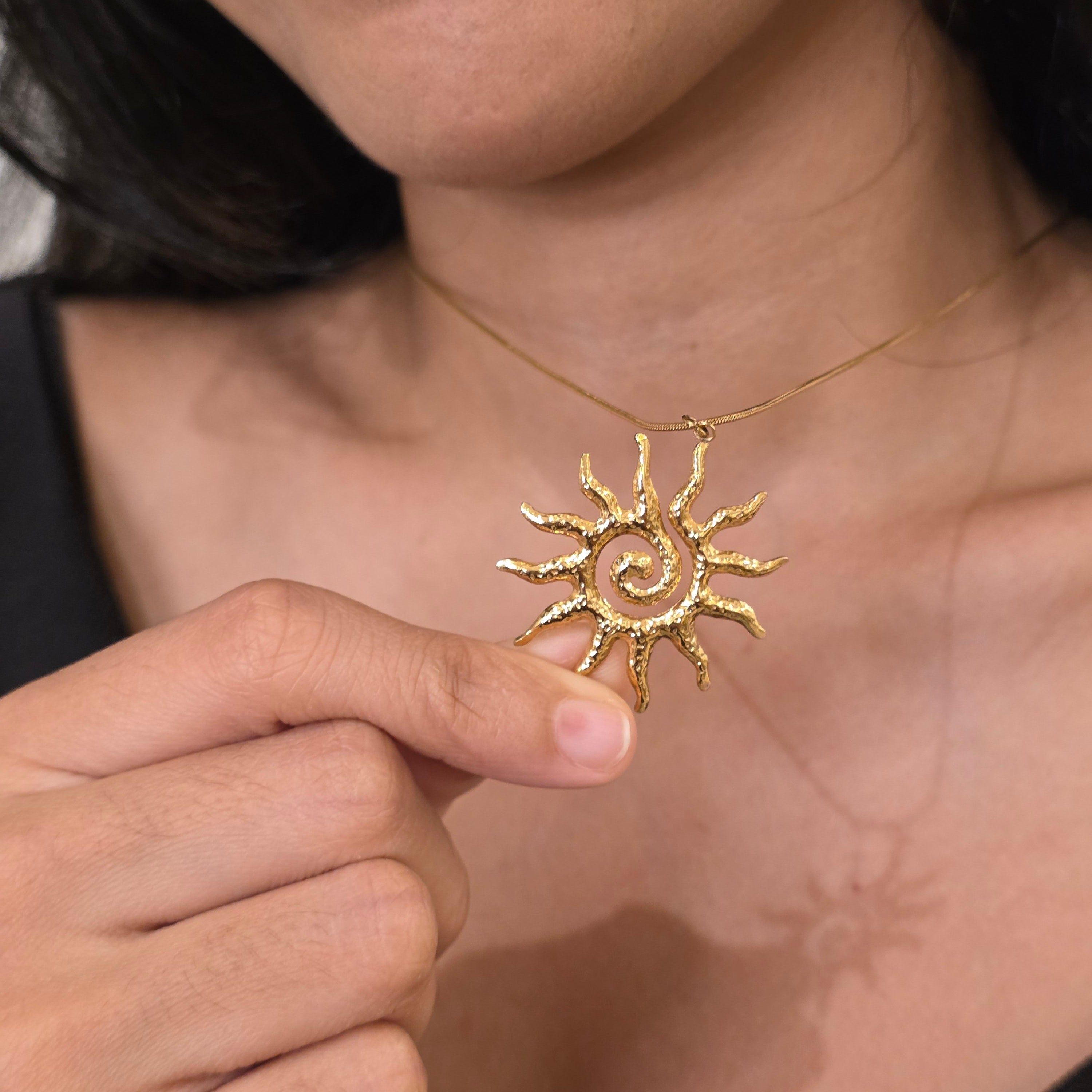 Sun Spiral Necklace