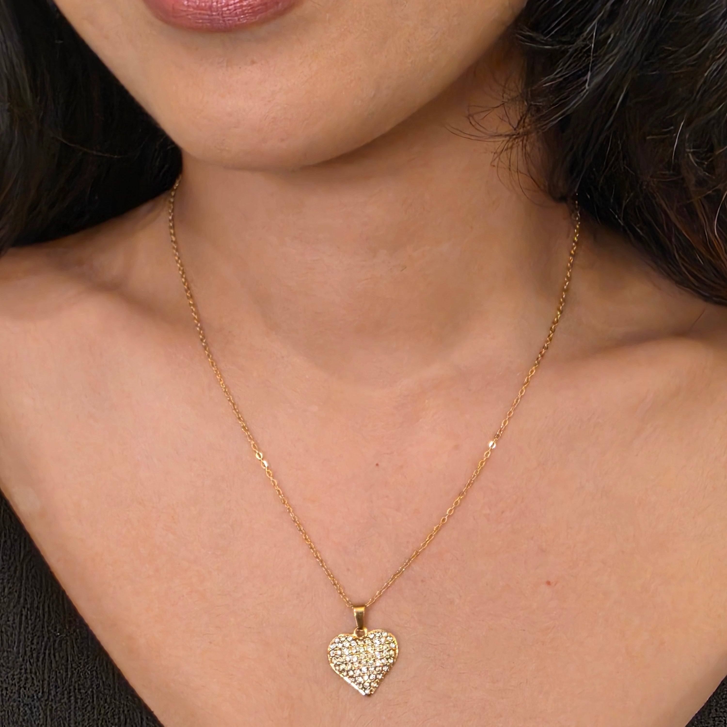 Puffed Heart Necklace