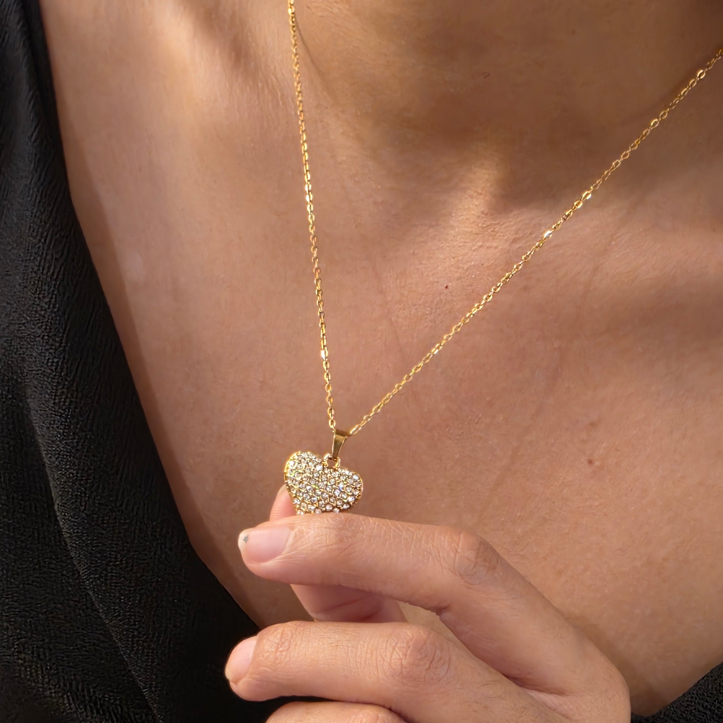 Puffed Heart Necklace