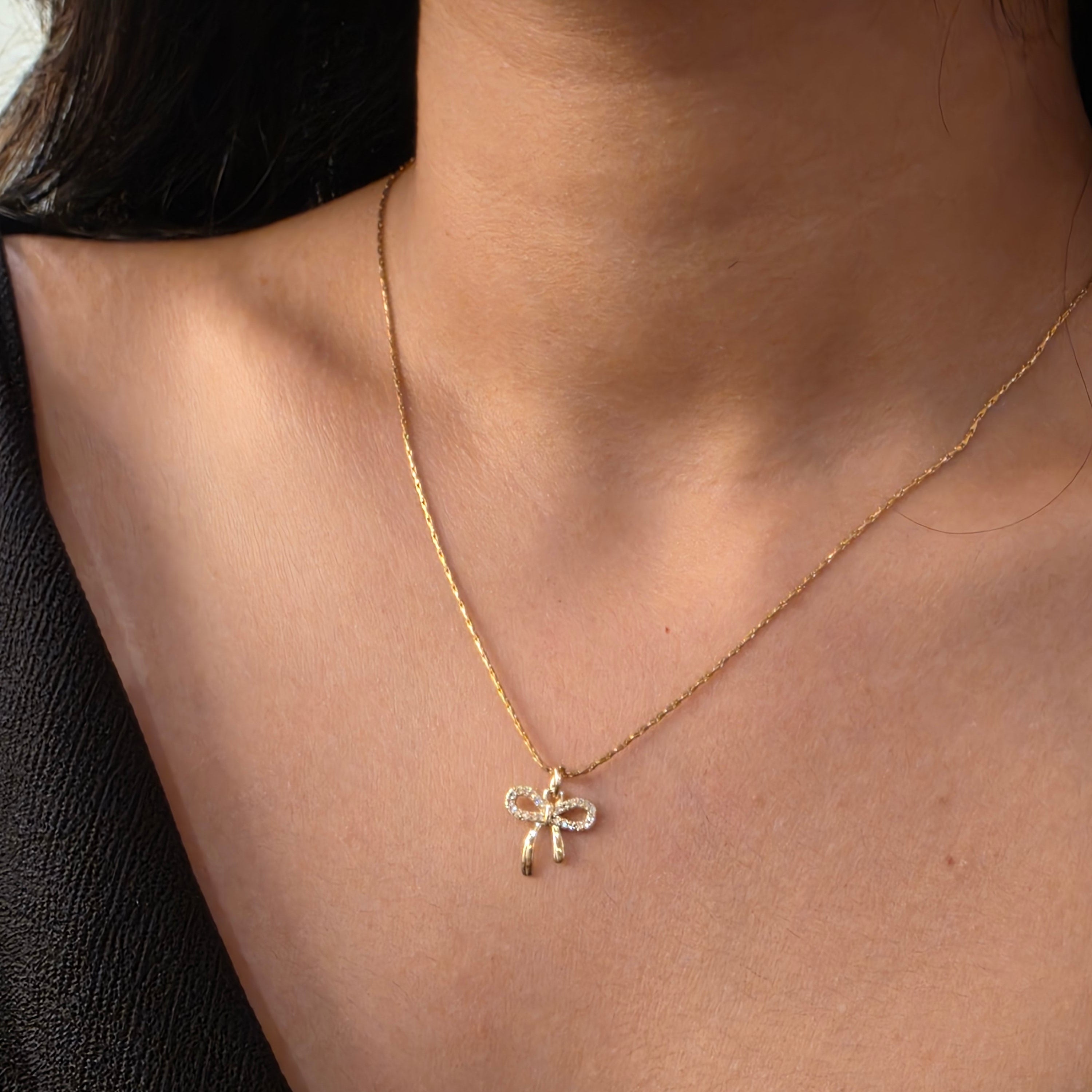 Bow Charm Necklace