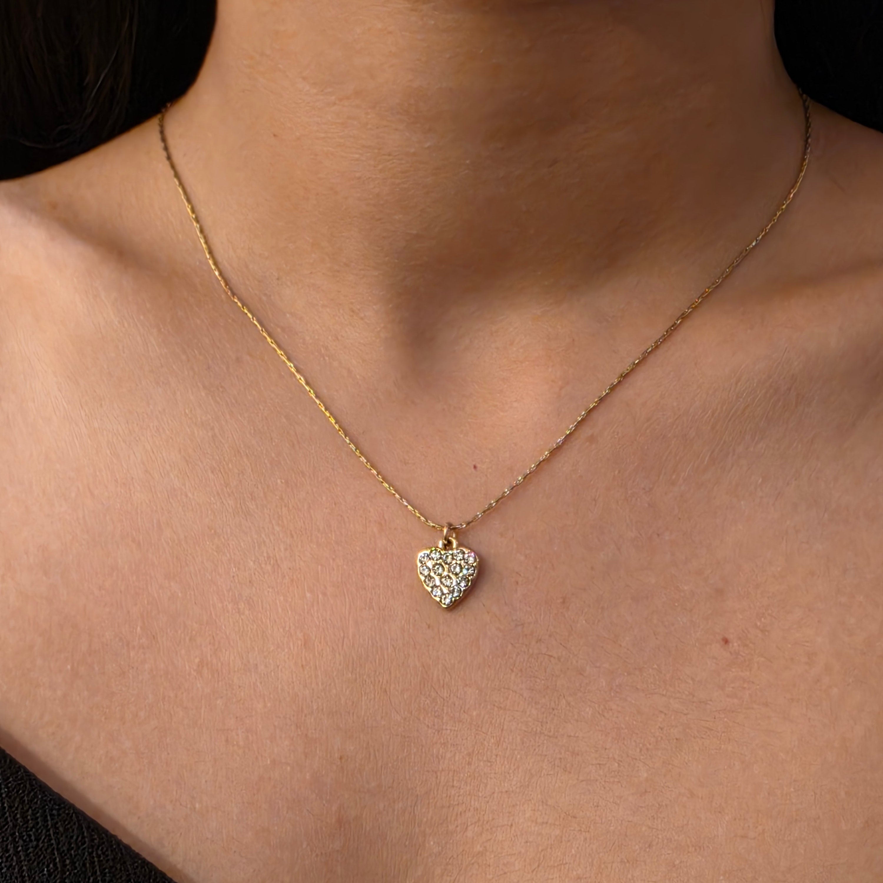 Pave Heart Necklace