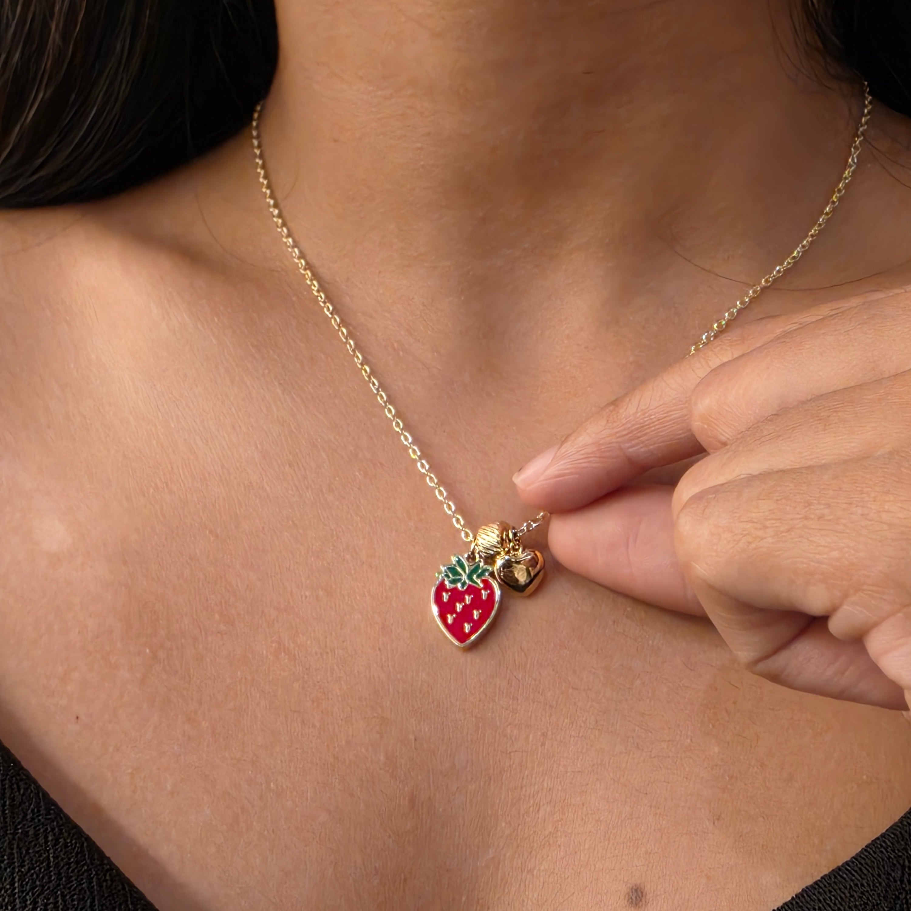 Strawberry Charm Necklace