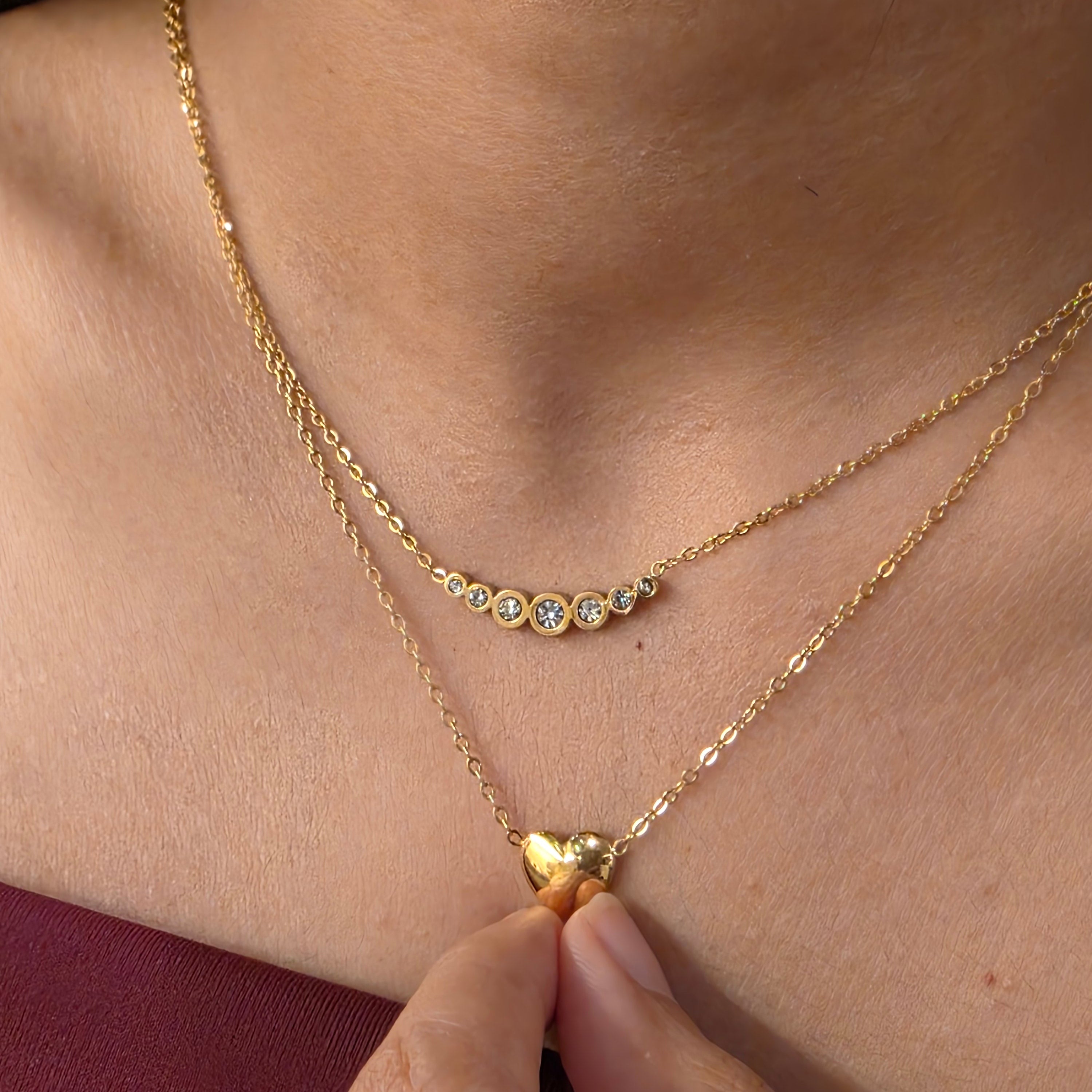 Layered Heart Necklace