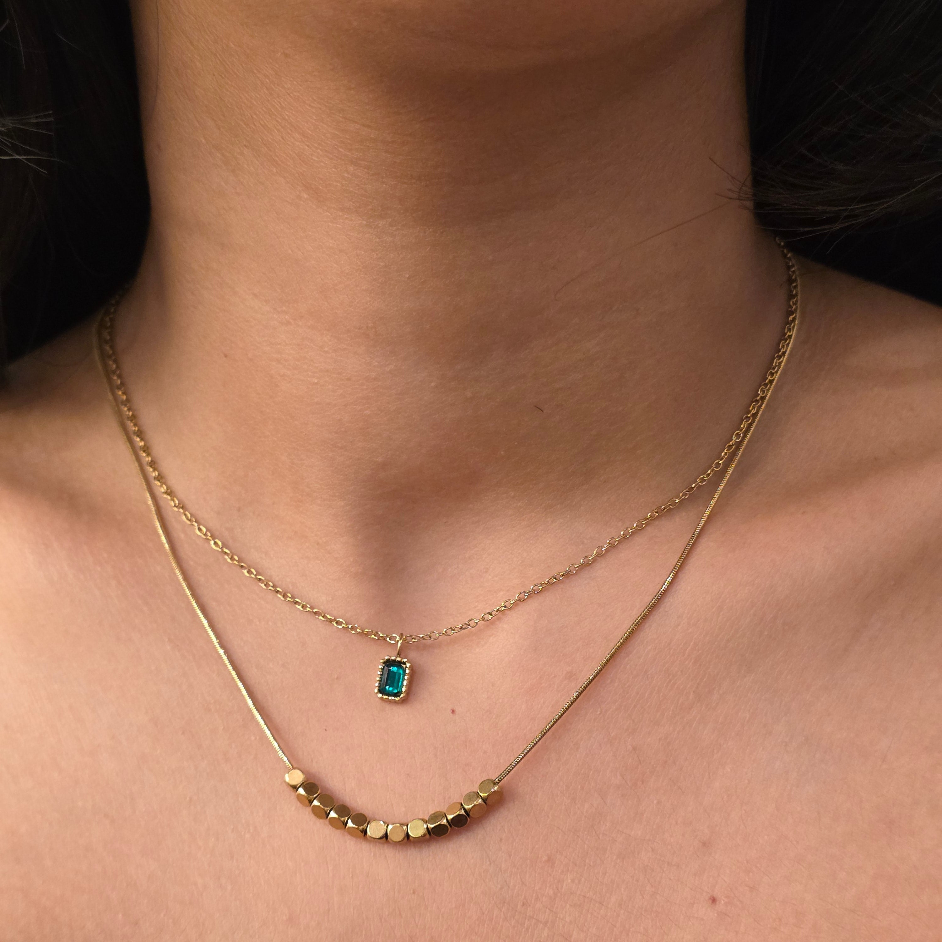 Sequin Stone Necklace