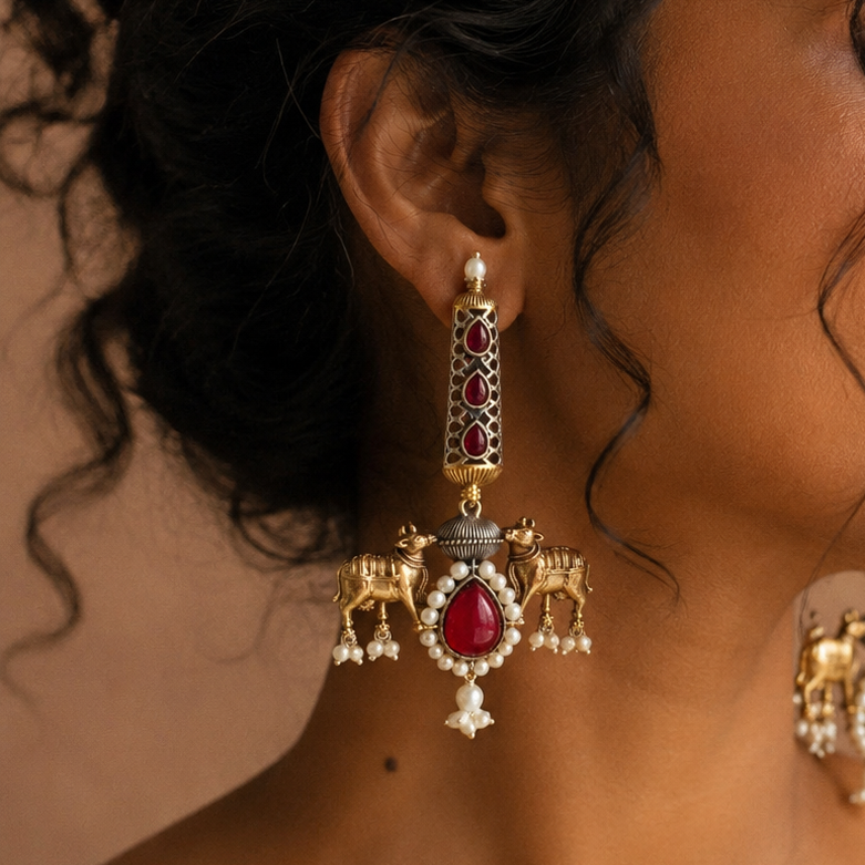 Twin Horse Earrings