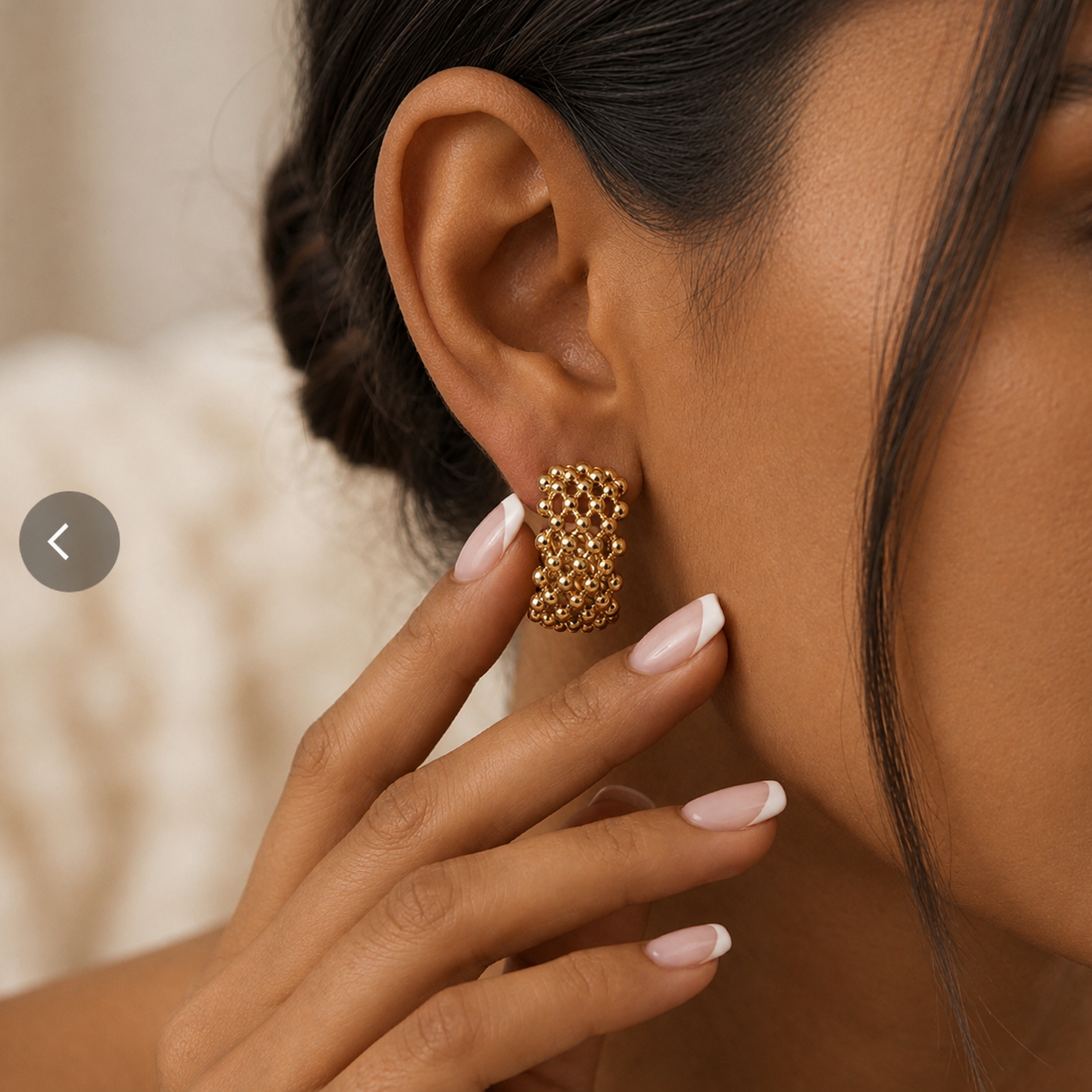 Bead Curl Earrings