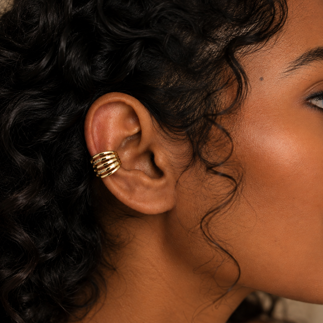 Spiral Wrap Cuff Earrings