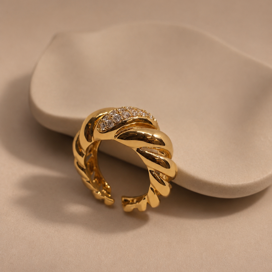 Twisted Stone Ring