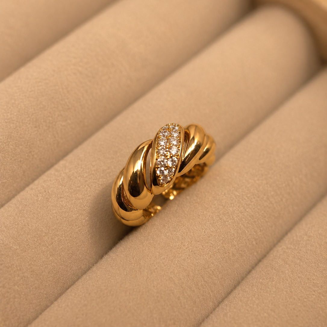 Twisted Stone Ring