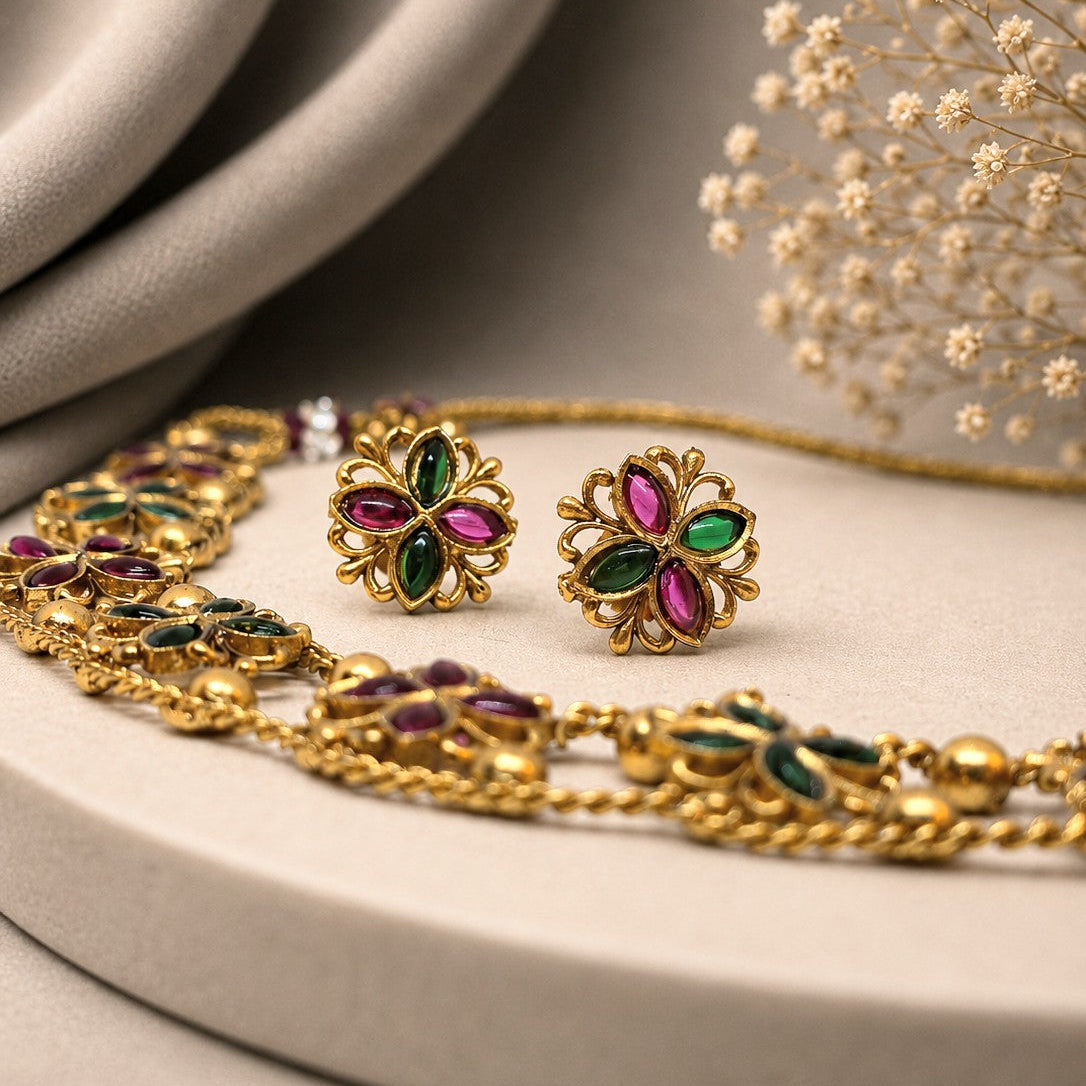 Flower Medallion Necklace