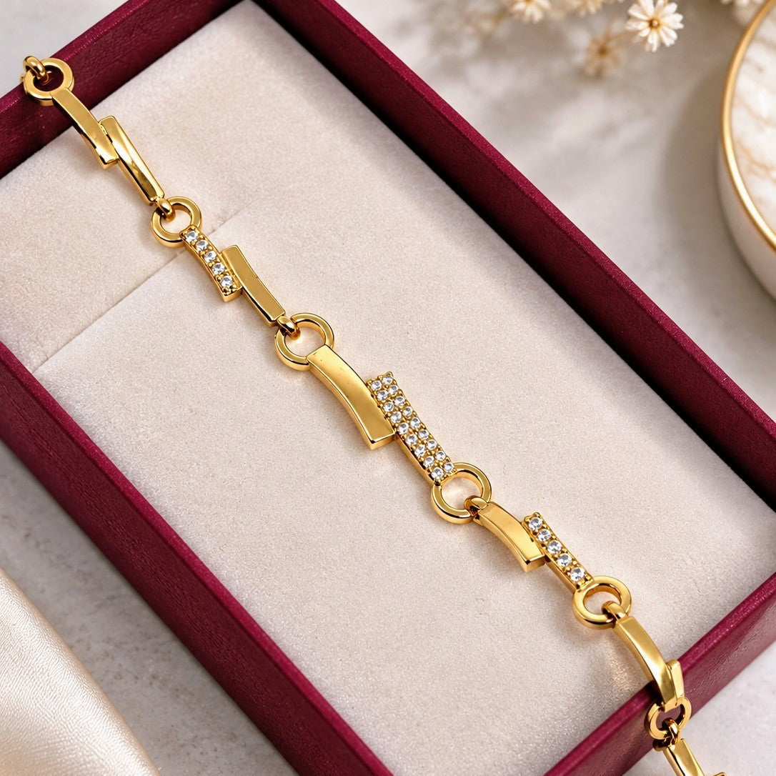 Bar Link Pave Bracelet