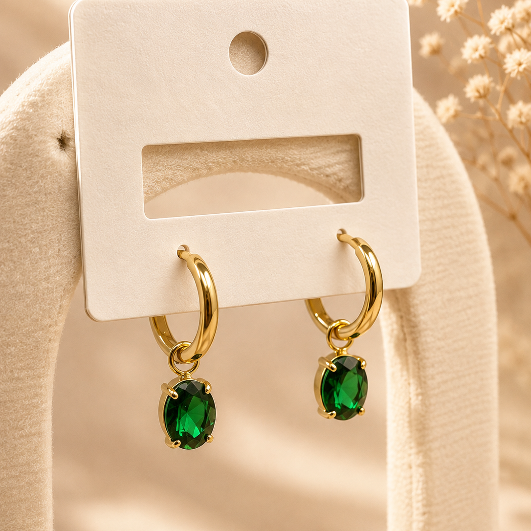Drop Hoop Earrings
