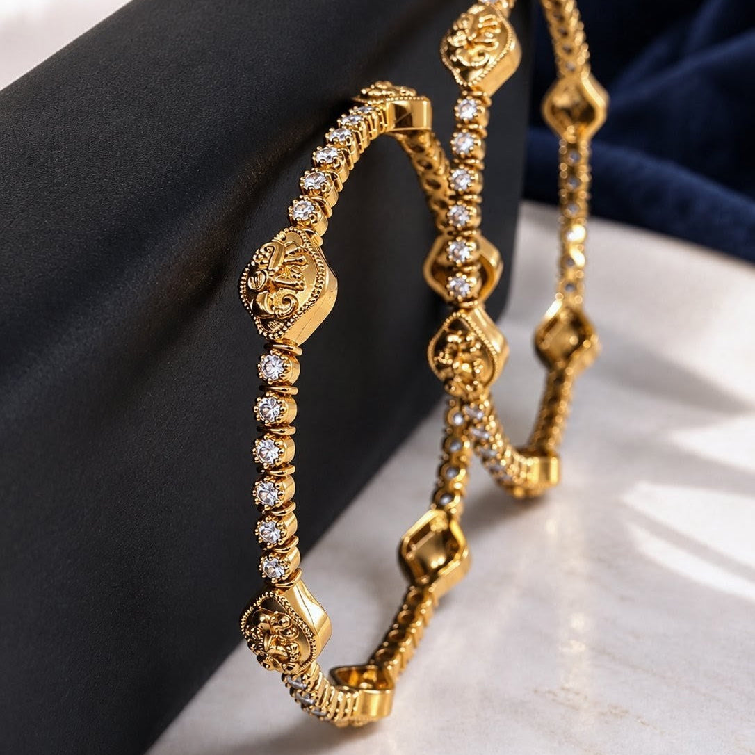 Stone Medallion Tennis Bangle