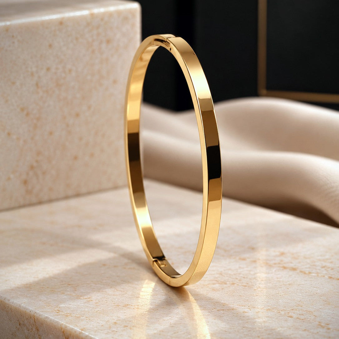 Flat Edge Hinge Bangle