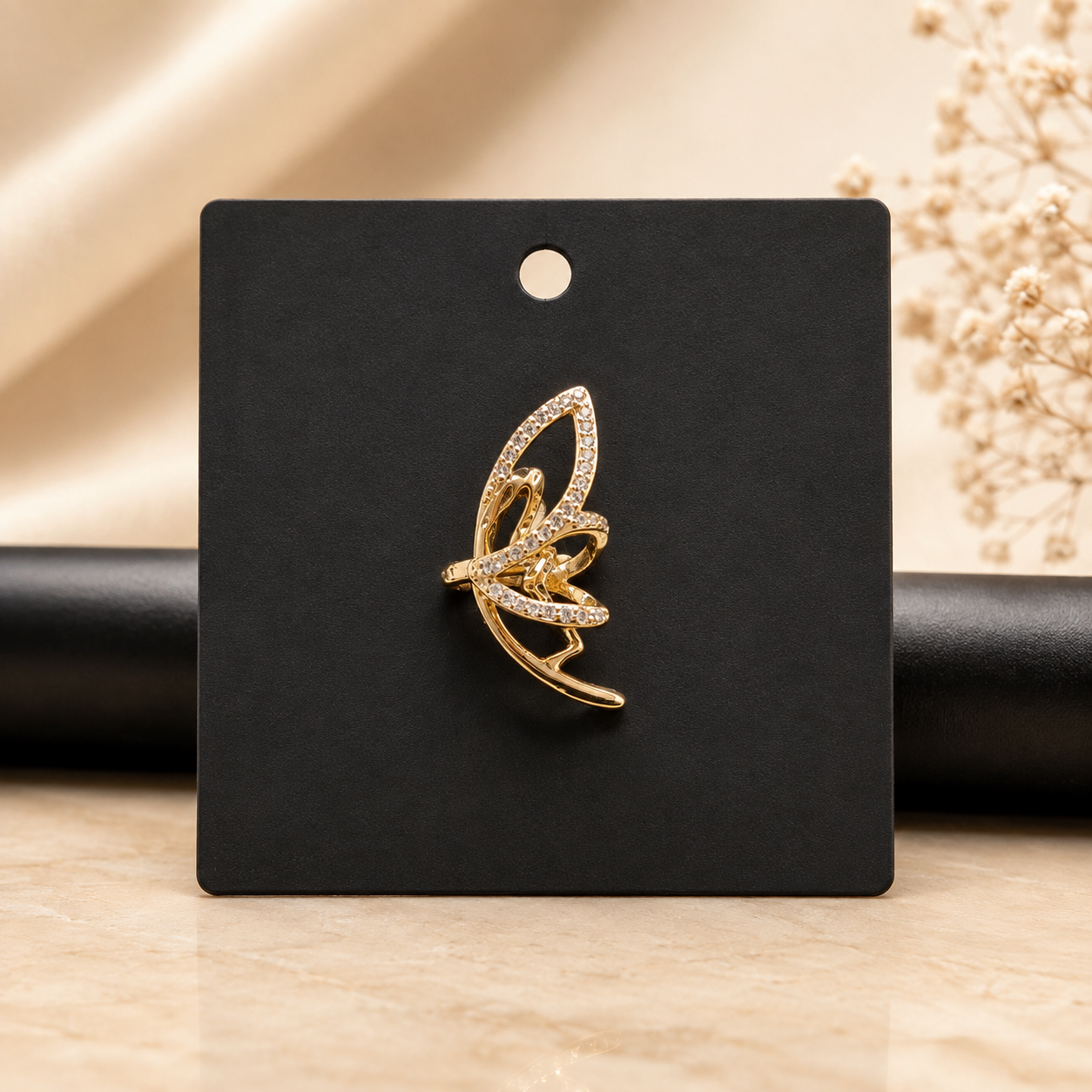 Pave Butterfly Cuff Earrings