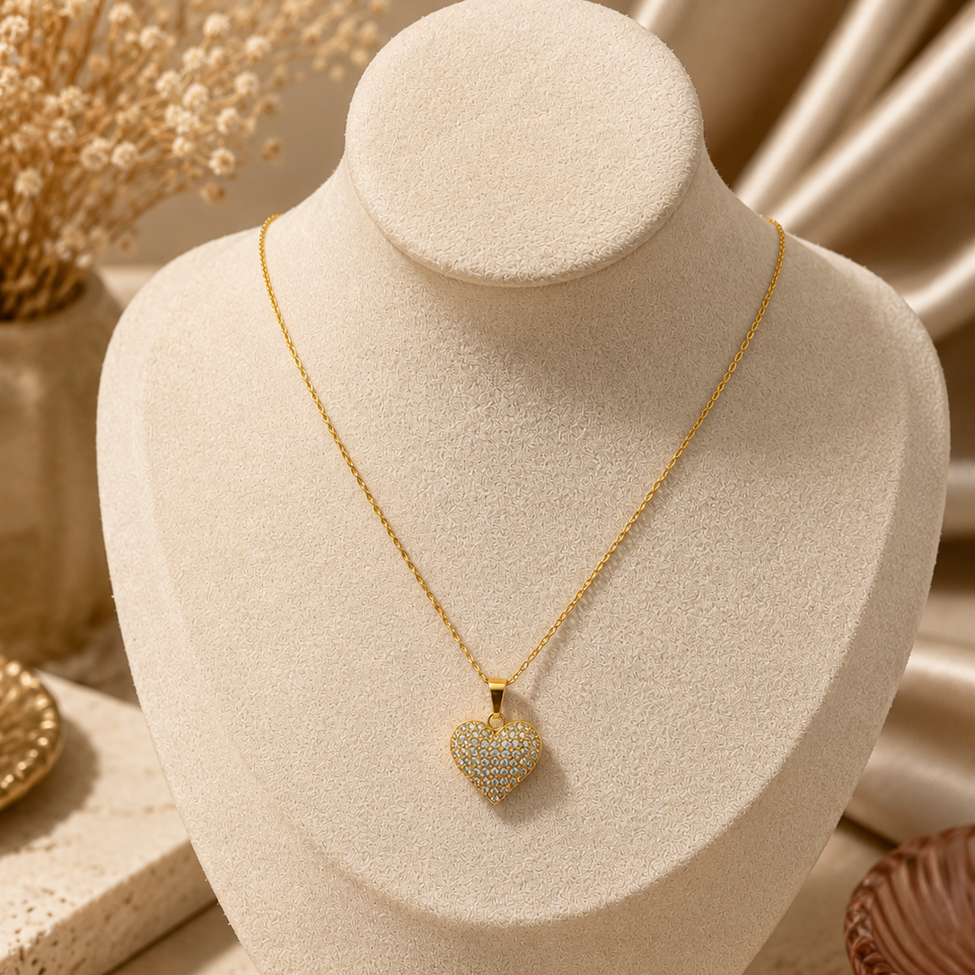 Puffed Heart Necklace