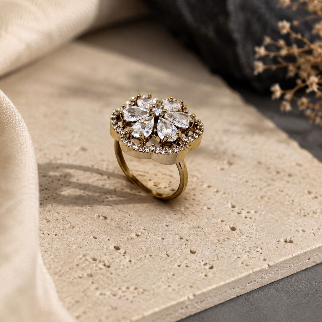 Floral Cluster Ring