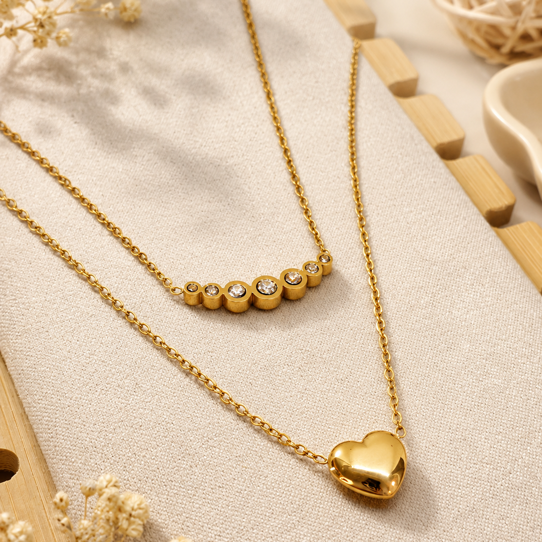 Layered Heart Necklace