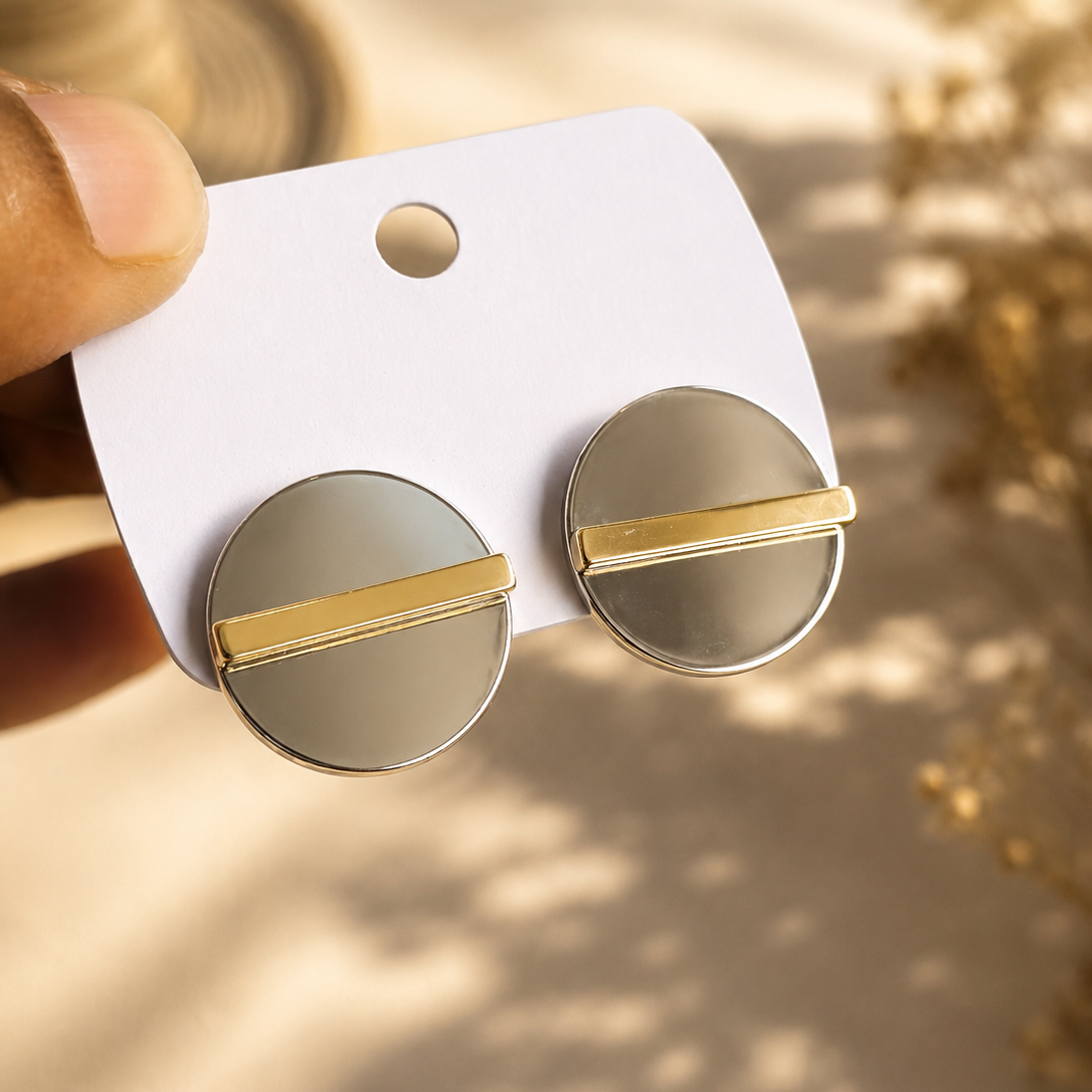 Disc Bar Earrings