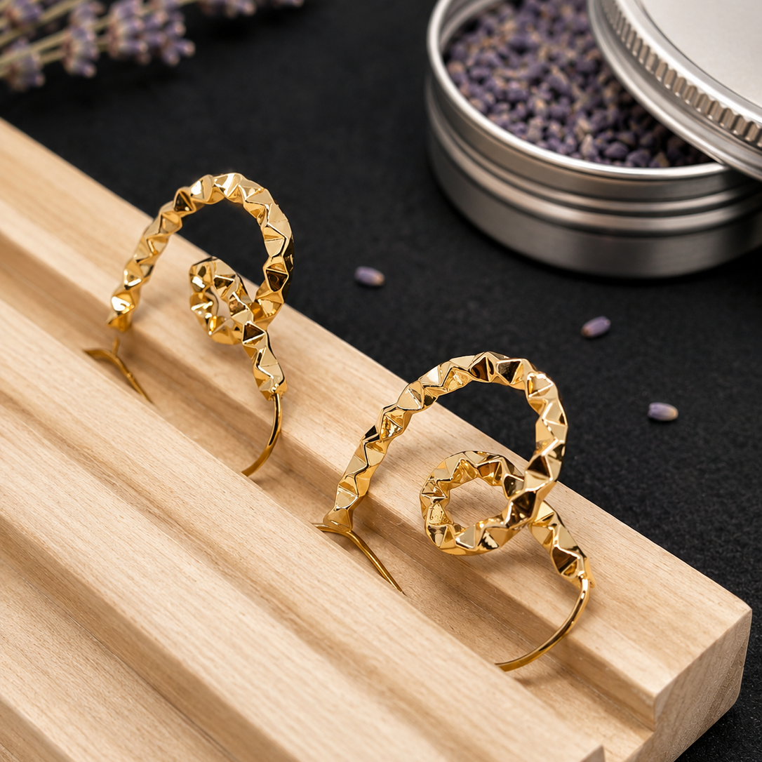 Heart Coil Earrings