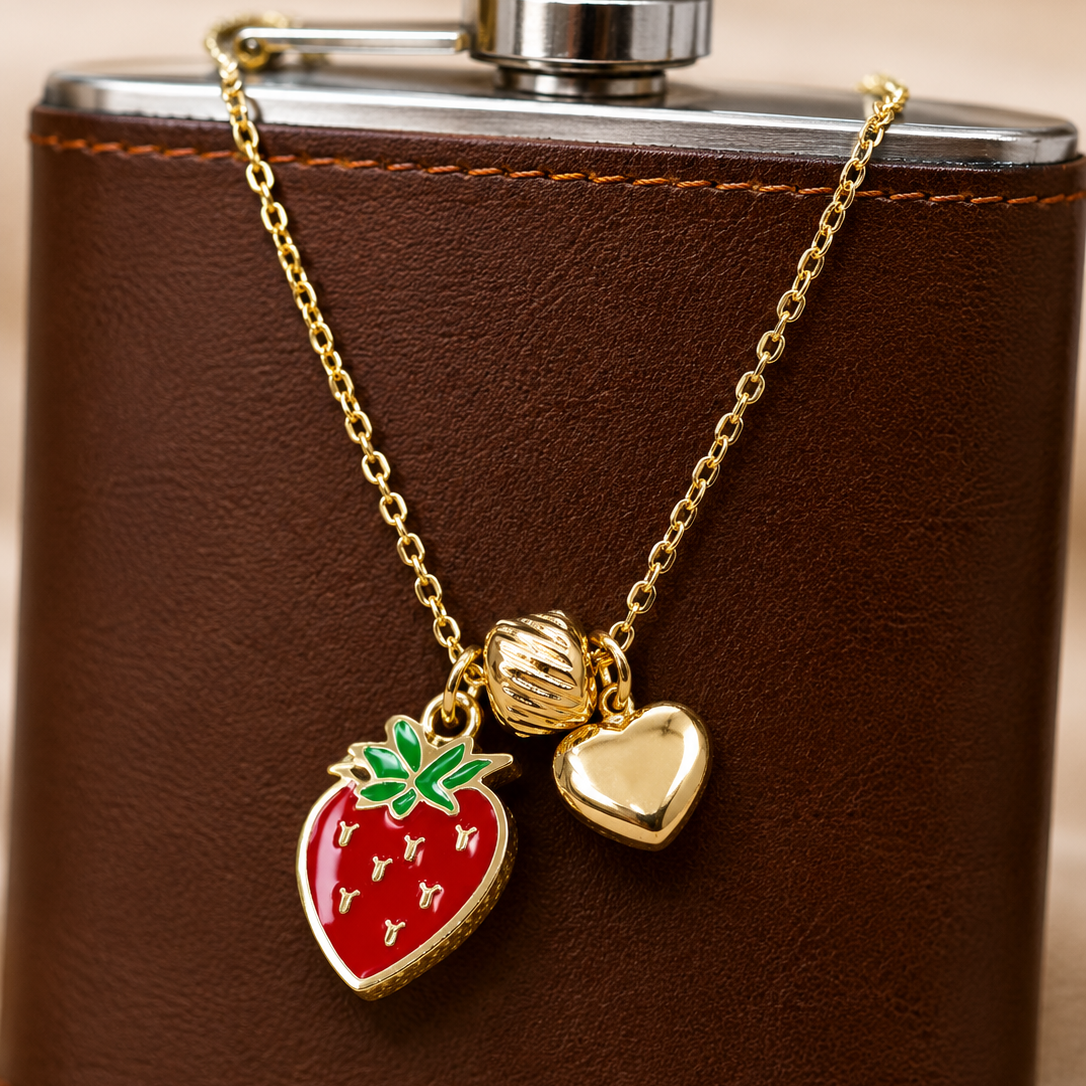 Strawberry Charm Necklace