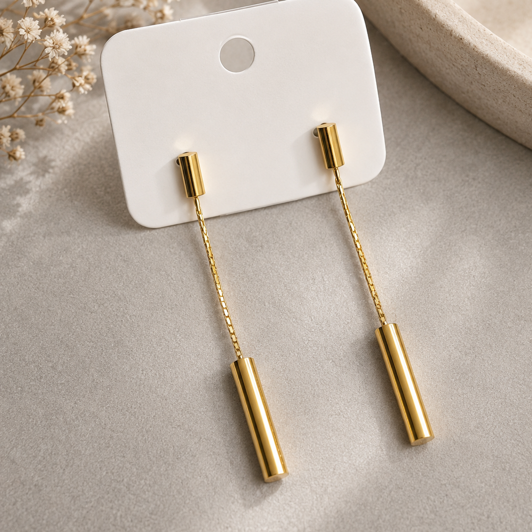 Bar Chain Drop Earrings
