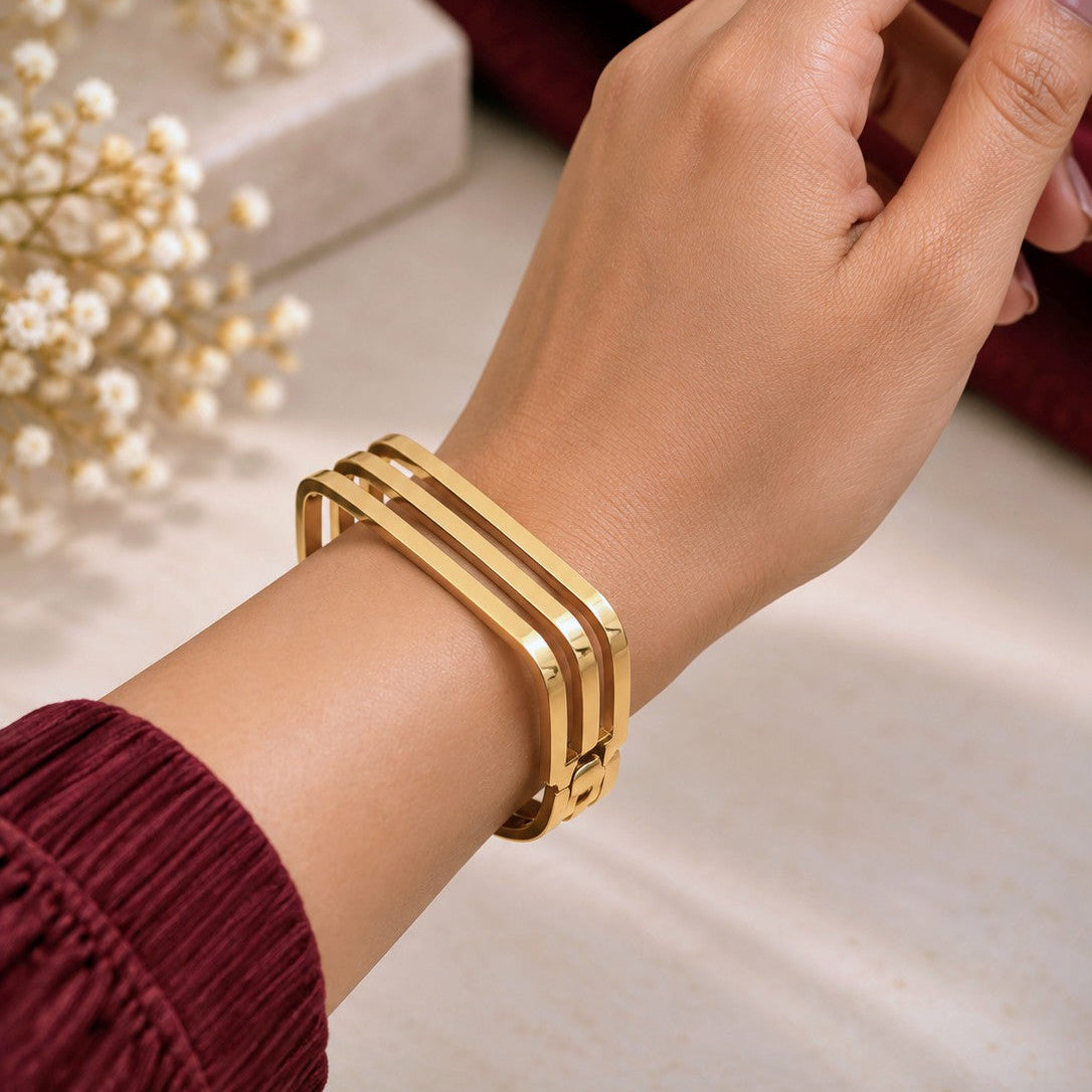 Triple Bar Cuff Bracelet